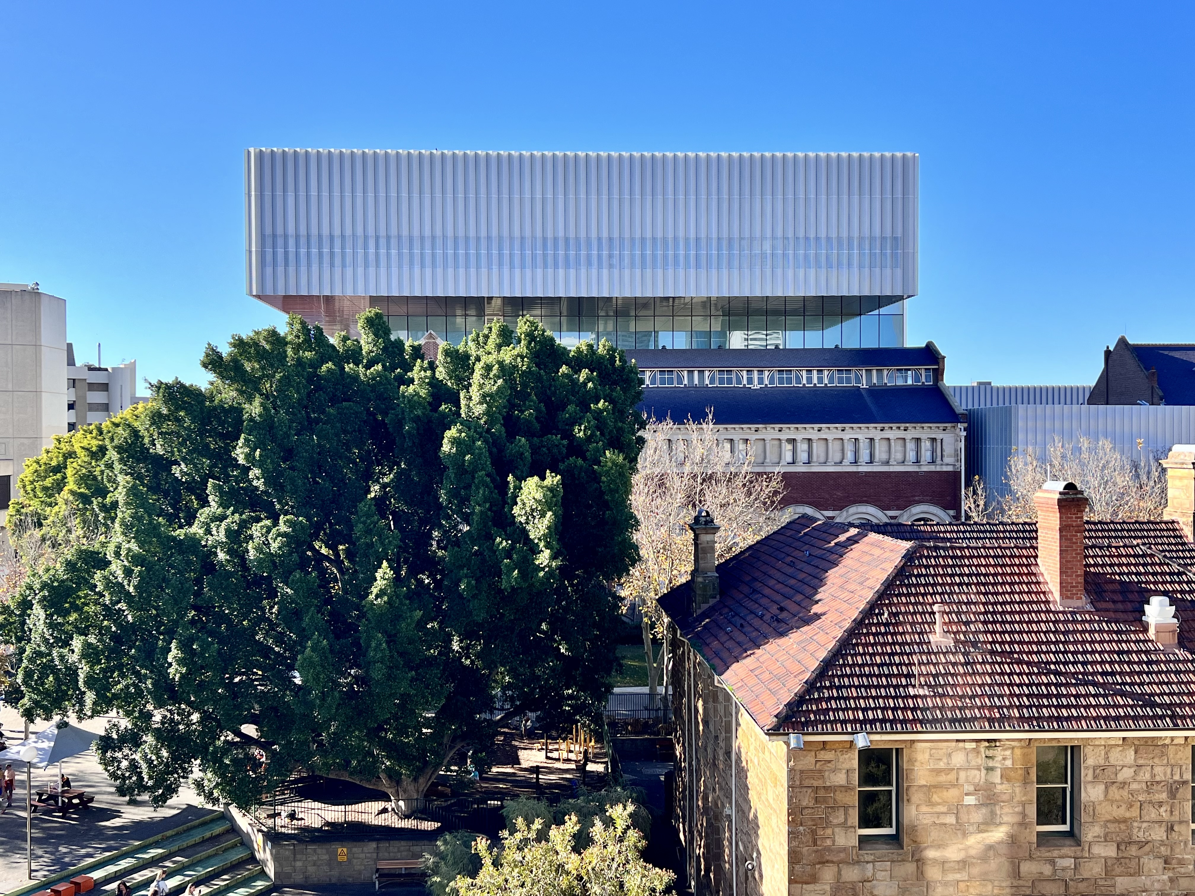 Perth's CBD skyline seen from the Art Gallery of Western Australia