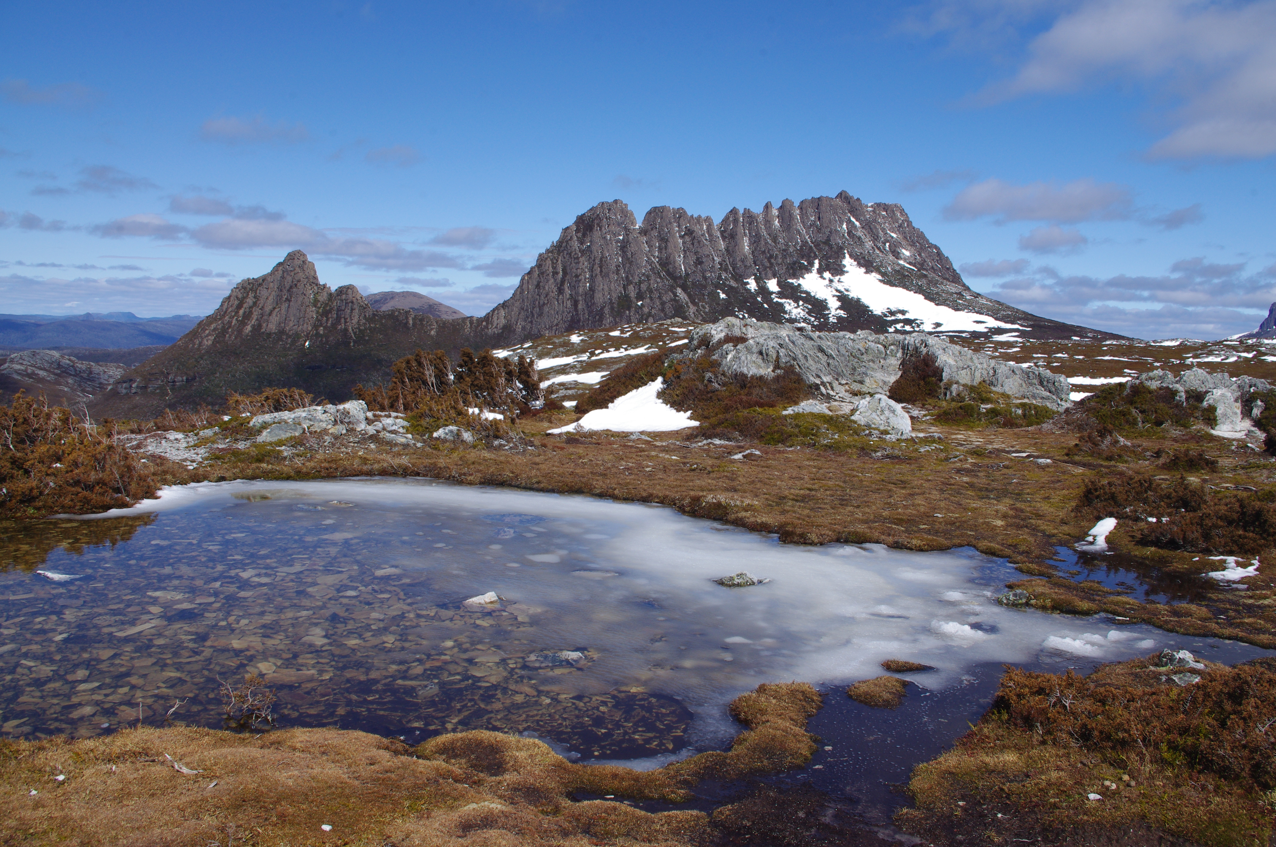 Cradle Mountain reflected in Dove Lake, Tasmanian Wilderness World Heritage Area