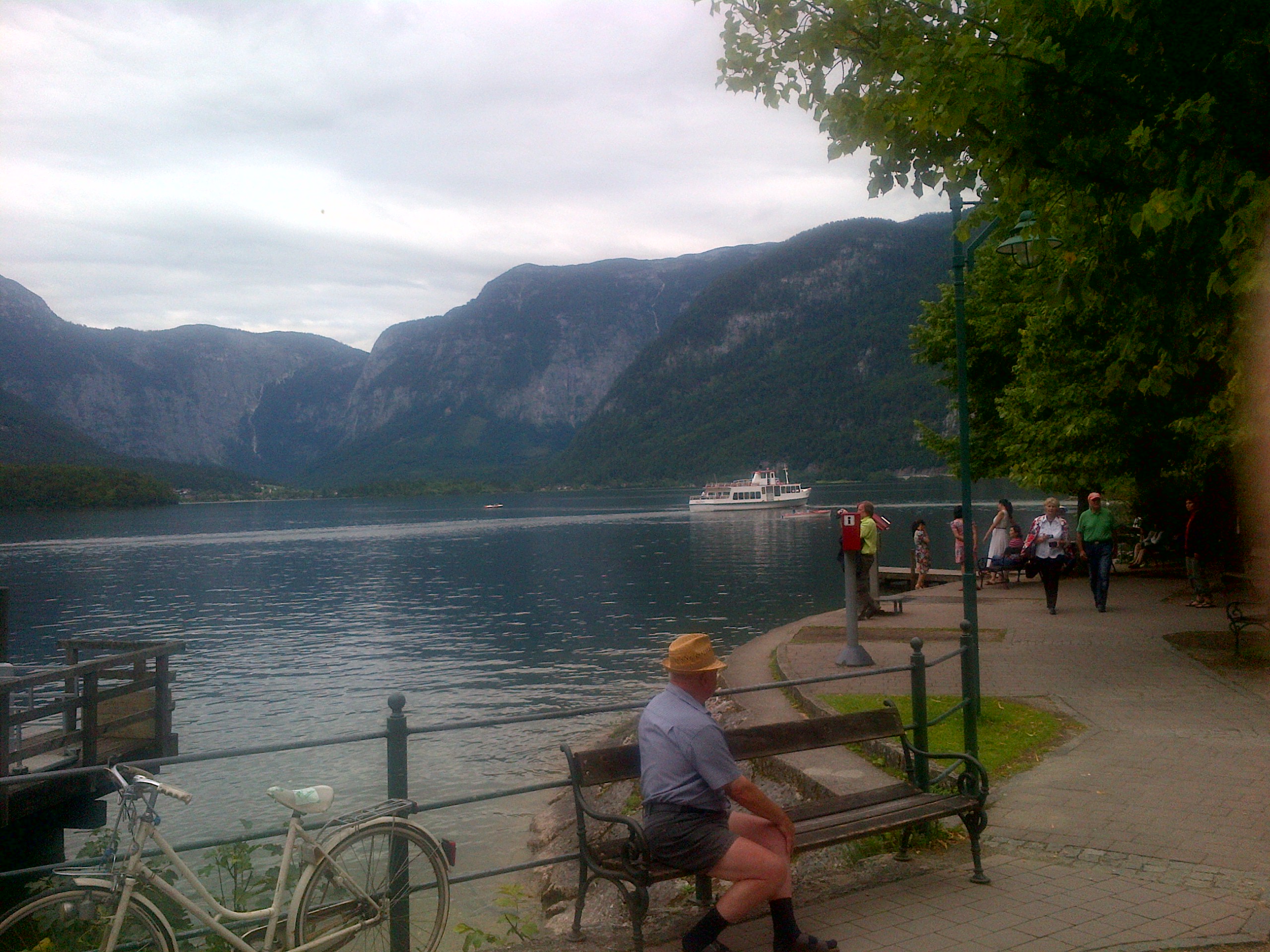 Hallstatt village on the shore of Lake Hallstatt