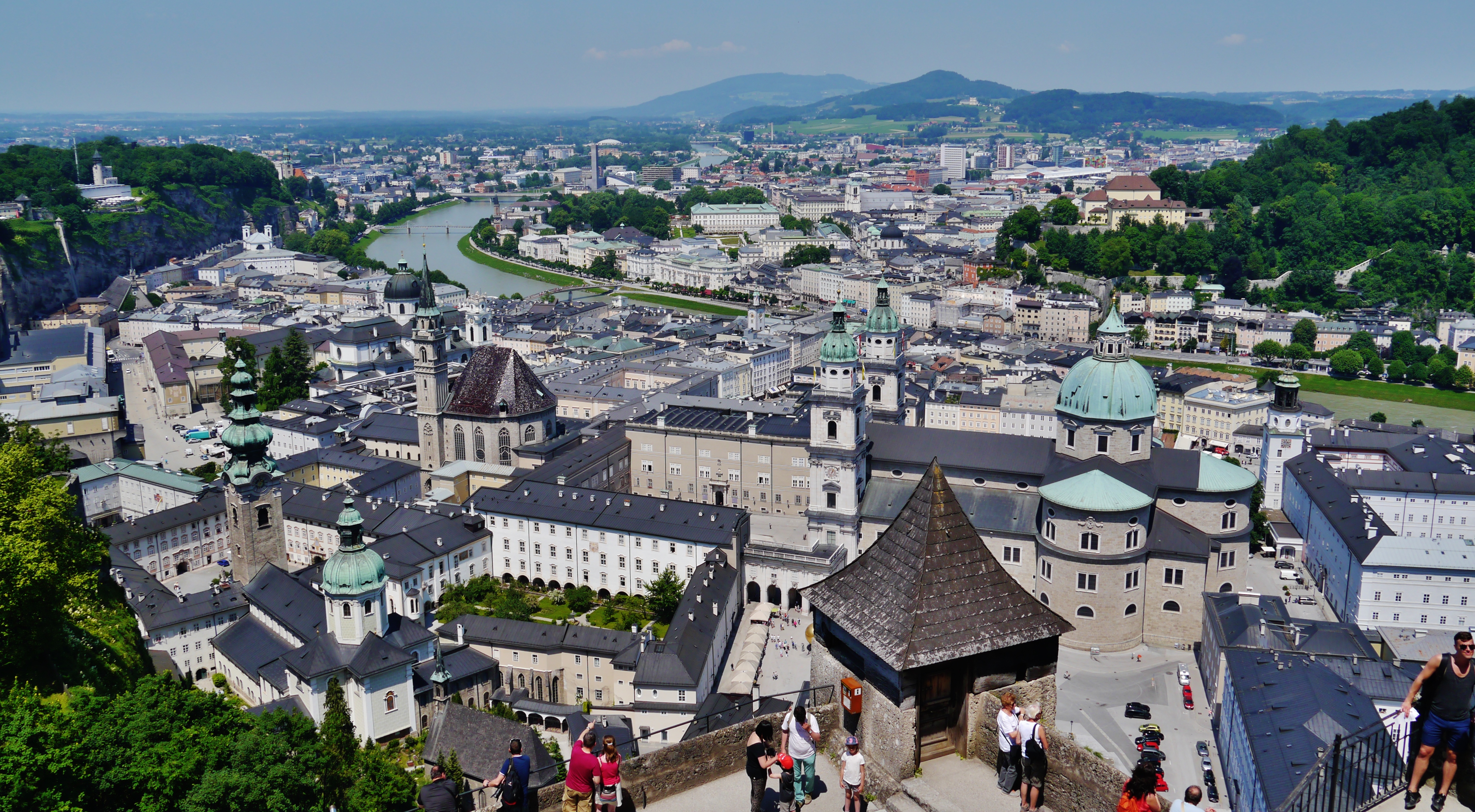 Hohensalzburg Fortress looking down over Salzburg’s old town