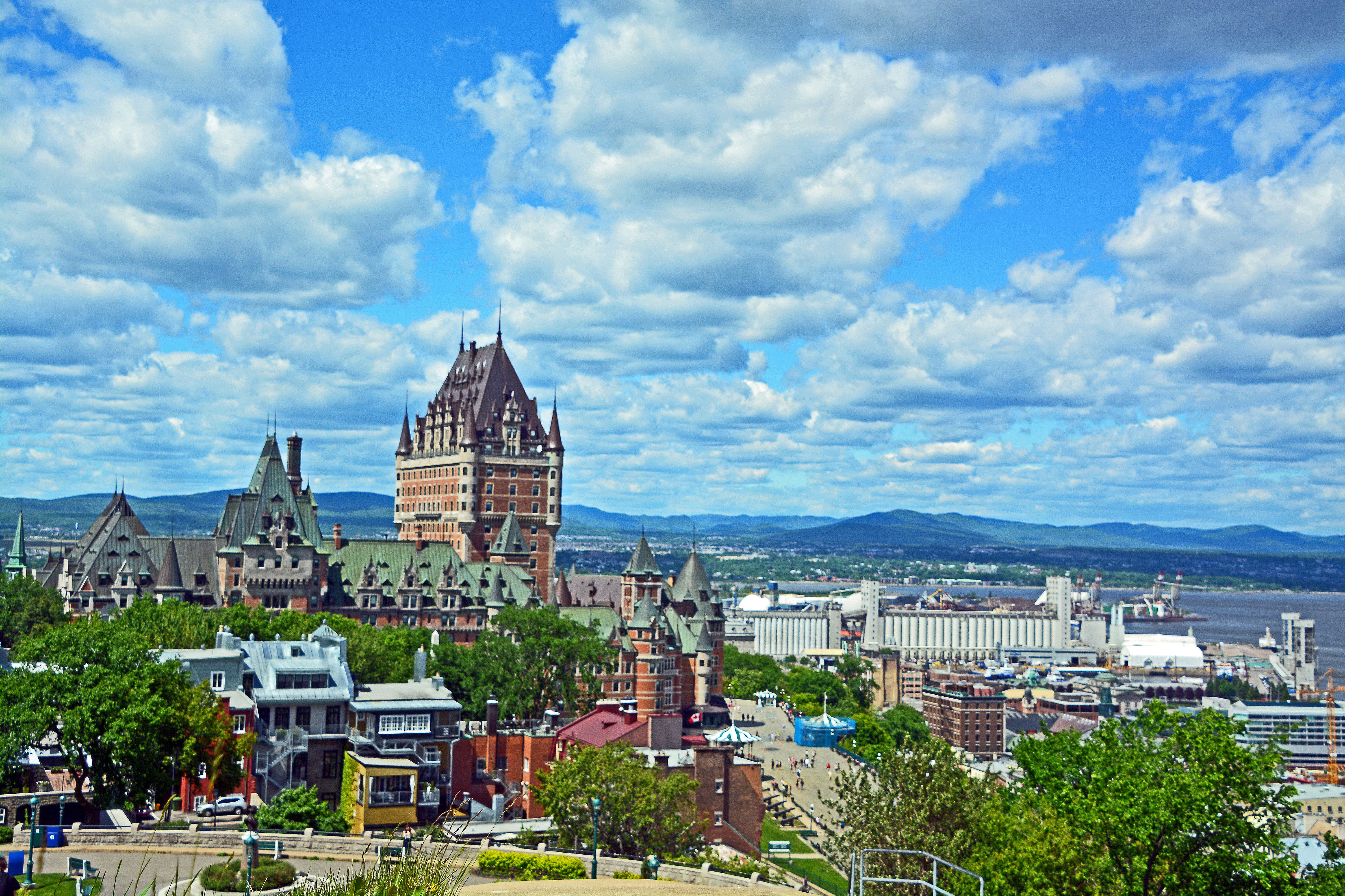 The Château Frontenac above Old Québec