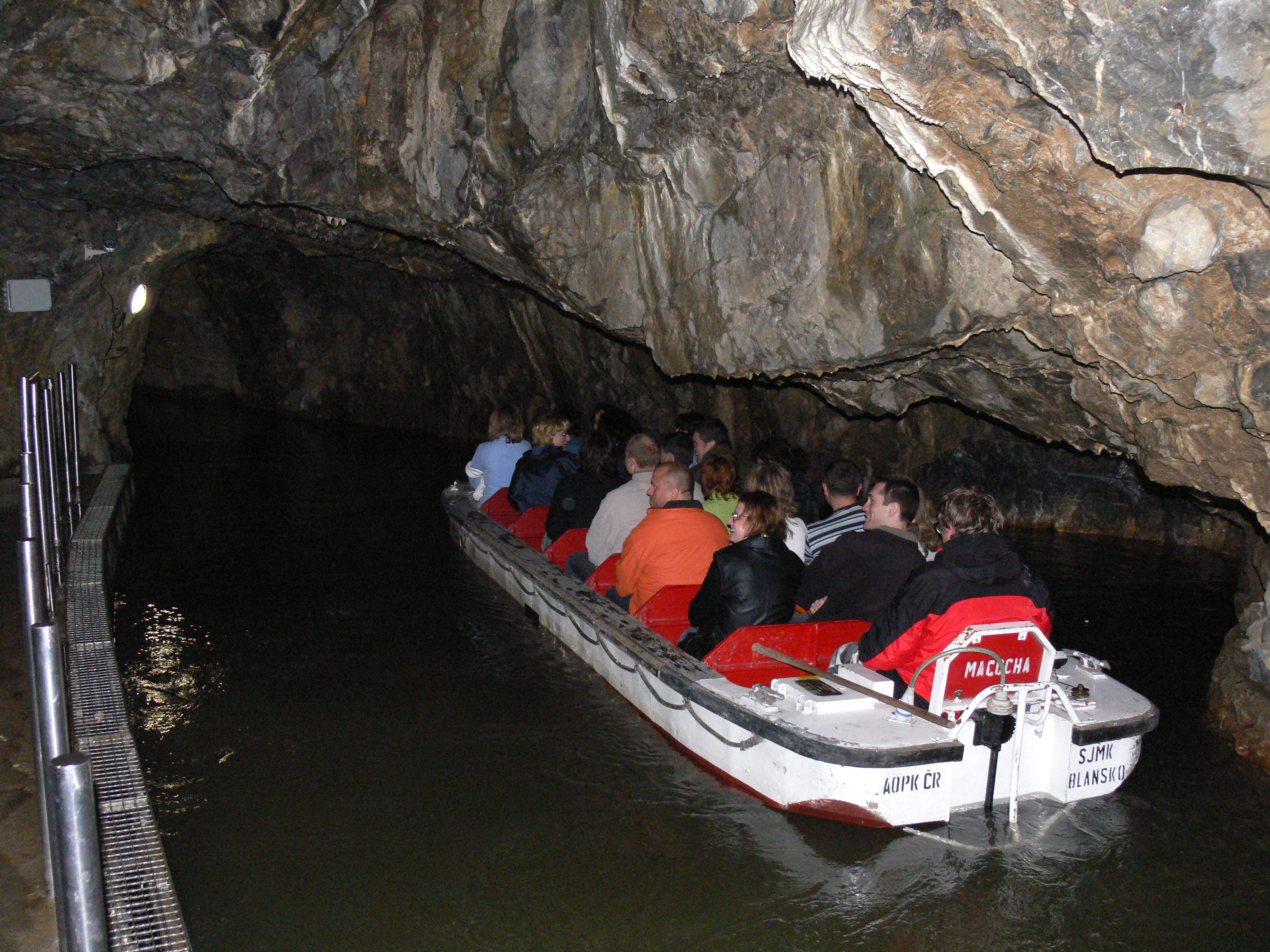 A boat tour through the Moravian Karst’s Punkva Caves near Brno