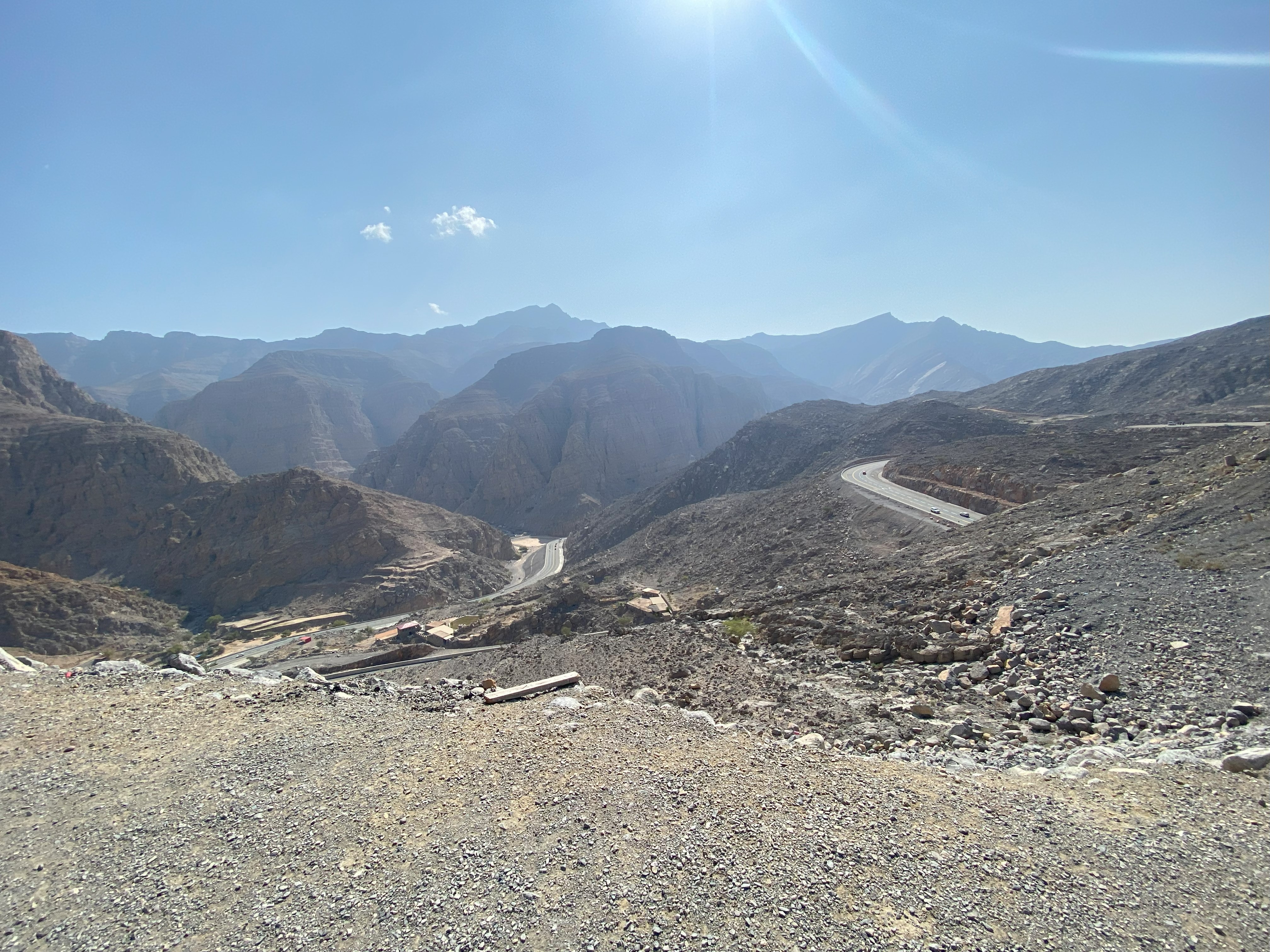Jebel Jais mountain ranges, the UAE’s highest, seen from Ras Al Khaimah