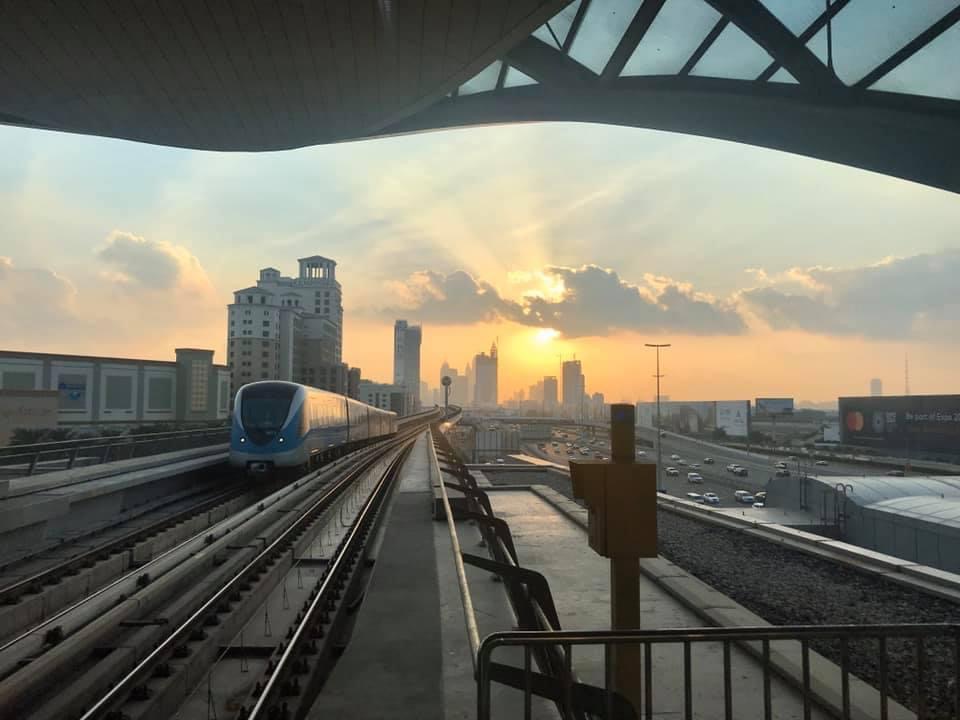 The Burj Khalifa/Dubai Mall Metro Link Bridge, the covered start of this loop