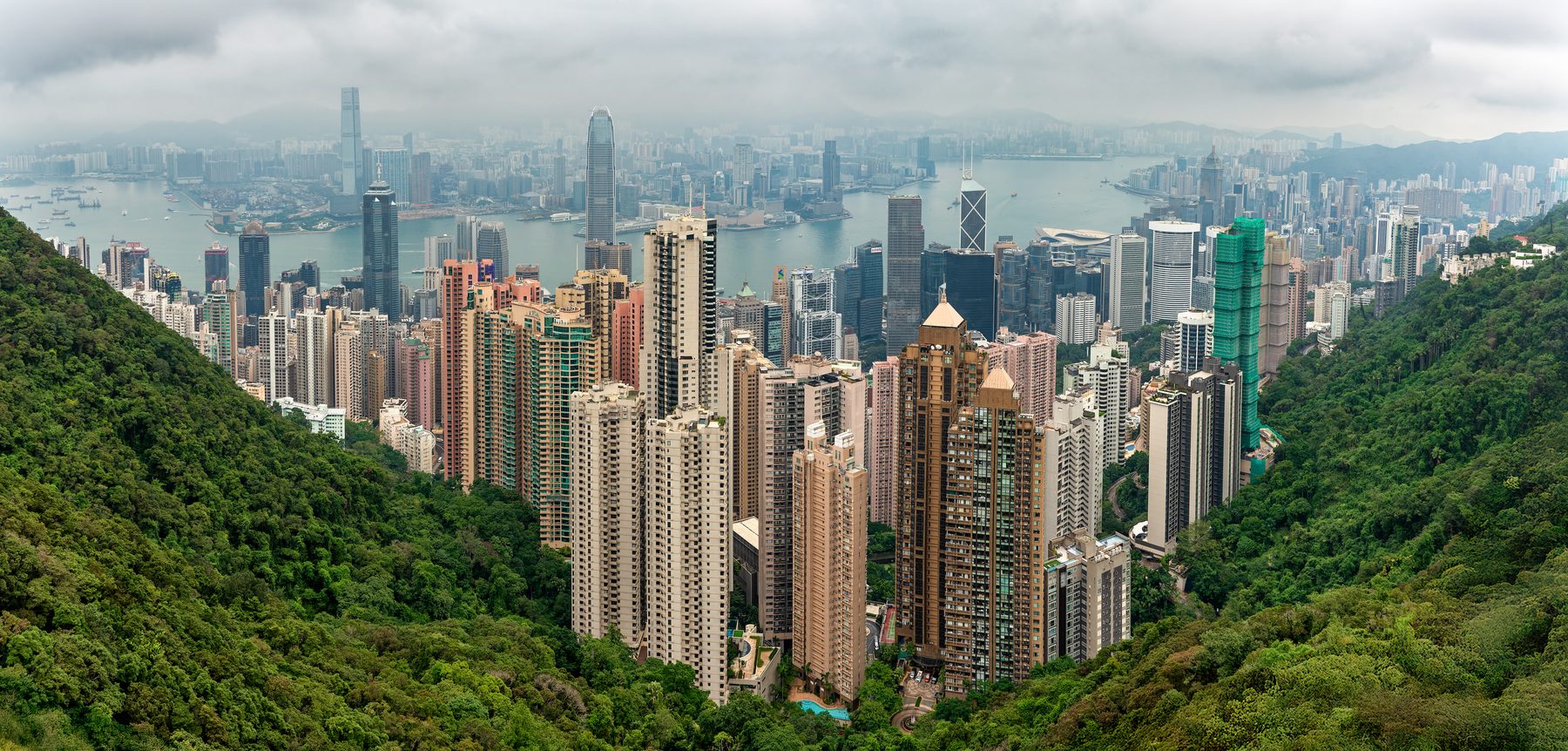 The Hong Kong Island skyline seen from Victoria Peak