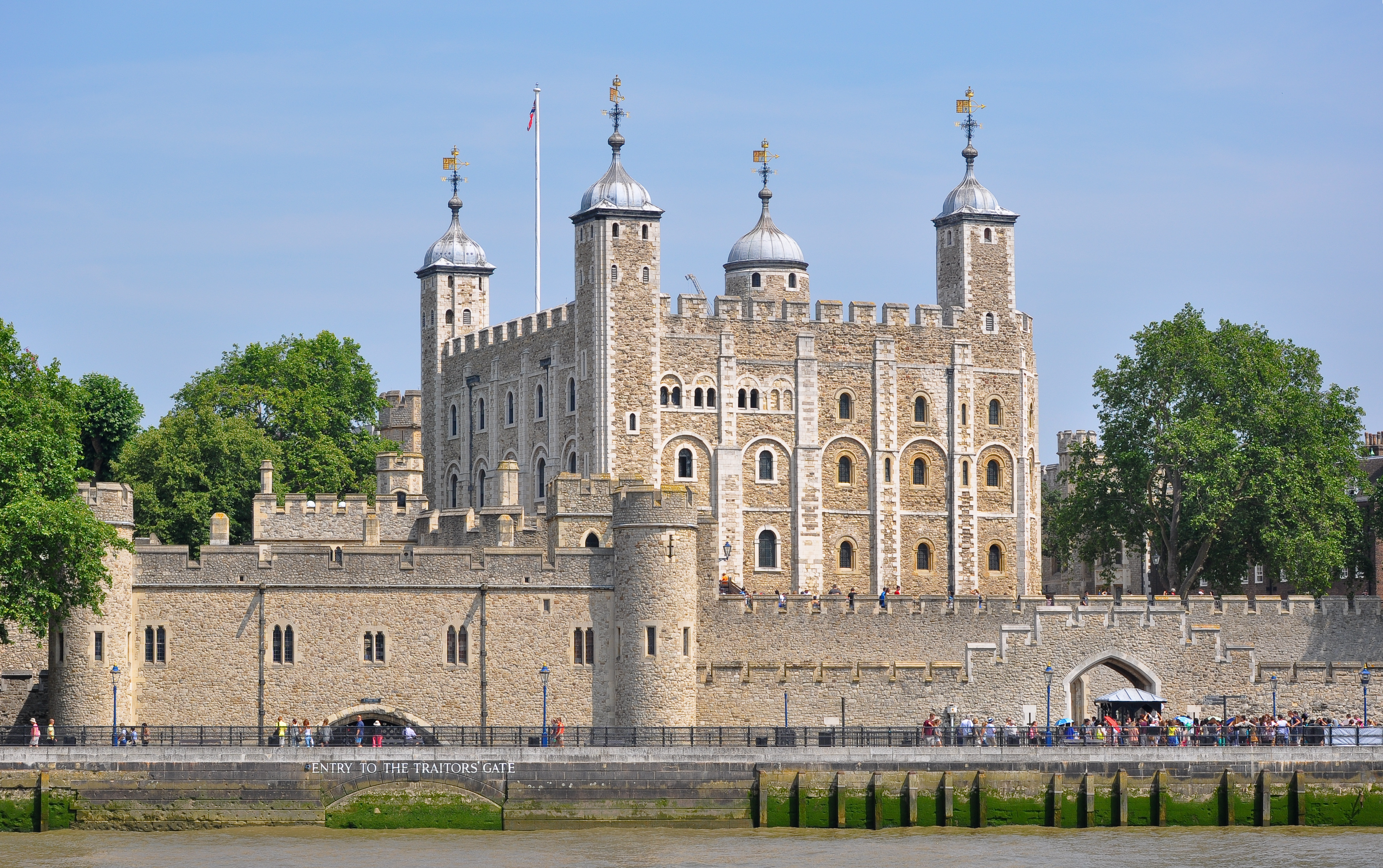 The Tower of London seen from the Thames, the loop’s starting point